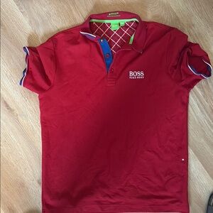 Boss Red Polo Shirt with Classic Collar